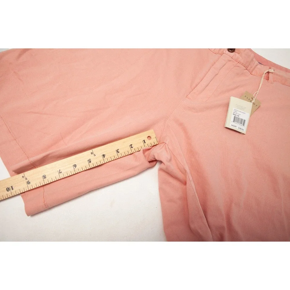 Faherty Stretch Chino Shorts Mens 42 Coral Pink Garment Dyed MBC0017COR New